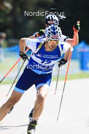 24.08.2022, Ruhpolding, Germany (GER): Olli Hiidensalo (FIN), Heikki Laitinen (FIN), (l-r) - IBU Summer Biathlon World Championships, Team Finland in the new Noname dress, Ruhpolding (GER). www.nordicfocus.com. © Manzoni/NordicFocus. Every downloaded picture is fee-liable.