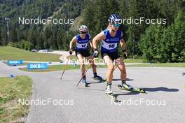 24.08.2022, Ruhpolding, Germany (GER): Vanessa Voigt (GER), Marion Wiesensarter (GER), (l-r) - IBU Summer Biathlon World Championships, training, Ruhpolding (GER). www.nordicfocus.com. © Manzoni/NordicFocus. Every downloaded picture is fee-liable.