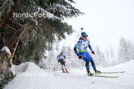 26.01.2022, Arber, Germany (GER): (l-r), Max Durtschi (USA), Remi Broutier (FRA) - IBU Open European Championships Biathlon, individual men, Arber (GER). www.nordicfocus.com. © Manzoni/NordicFocus. Every downloaded picture is fee-liable.