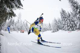 26.01.2022, Arber, Germany (GER): Oskar Brandt (SWE) - IBU Open European Championships Biathlon, individual men, Arber (GER). www.nordicfocus.com. © Manzoni/NordicFocus. Every downloaded picture is fee-liable.