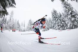 26.01.2022, Arber, Germany (GER): Luke Brown (USA) - IBU Open European Championships Biathlon, individual men, Arber (GER). www.nordicfocus.com. © Manzoni/NordicFocus. Every downloaded picture is fee-liable.