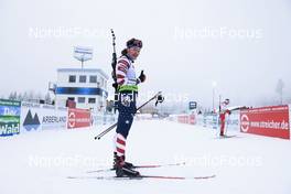 26.01.2022, Arber, Germany (GER): Luke Brown (USA) - IBU Open European Championships Biathlon, individual men, Arber (GER). www.nordicfocus.com. © Manzoni/NordicFocus. Every downloaded picture is fee-liable.