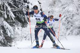 26.01.2022, Arber, Germany (GER): (l-r), Dominic Schmuck (GER), Max Durtschi (USA) - IBU Open European Championships Biathlon, individual men, Arber (GER). www.nordicfocus.com. © Manzoni/NordicFocus. Every downloaded picture is fee-liable.