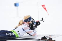 26.01.2022, Arber, Germany (GER): Tara Geraghty-Moats (USA) - IBU Open European Championships Biathlon, individual women, Arber (GER). www.nordicfocus.com. © Manzoni/NordicFocus. Every downloaded picture is fee-liable.