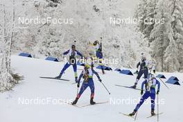26.01.2022, Arber, Germany (GER): (l-r), Yelizaveta Belchenko (KAZ), Marcela Pereira Herrada (CHI), Felicia Lindqvist (SWE), Jaquelyn Garso (USA), Alina Stremous (MDA) - IBU Open European Championships Biathlon, individual women, Arber (GER). www.nordicfocus.com. © Manzoni/NordicFocus. Every downloaded picture is fee-liable.