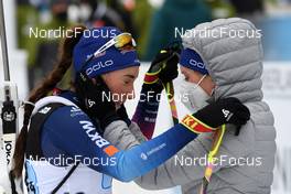 30.01.2022, Arber, Germany (GER): Aita Gasparin (SUI), Elisa Gasparin (SUI), (l-r) - IBU Open European Championships Biathlon, mixed relay, Arber (GER). www.nordicfocus.com. © Deubert/NordicFocus. Every downloaded picture is fee-liable.