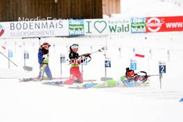 30.01.2022, Arber, Germany (GER): Anastasia Tolmacheva (ROU), Lea Rothschopf (AUT), Klara Vindisar (SLO), (l-r) - IBU Open European Championships Biathlon, mixed relay, Arber (GER). www.nordicfocus.com. © Deubert/NordicFocus. Every downloaded picture is fee-liable.