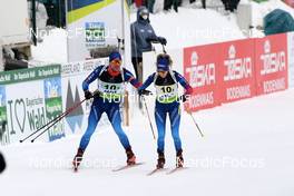 30.01.2022, Arber, Germany (GER): Martin Jaeger (SUI), Elisa Gasparin (SUI), (l-r) - IBU Open European Championships Biathlon, mixed relay, Arber (GER). www.nordicfocus.com. © Deubert/NordicFocus. Every downloaded picture is fee-liable.