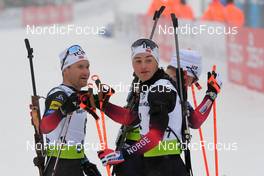 29.01.2022, Arber, Germany (GER): Haavard Gutuboe Bogetveit (NOR), Sverre Dahlen Aspenes (NOR), (l-r) - IBU Open European Championships Biathlon, pursuit men, Arber (GER). www.nordicfocus.com. © Deubert/NordicFocus. Every downloaded picture is fee-liable.
