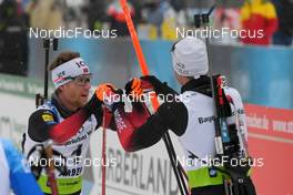 29.01.2022, Arber, Germany (GER): Erlend Bjoentegaard (NOR), Sverre Dahlen Aspenes (NOR), (l-r) - IBU Open European Championships Biathlon, pursuit men, Arber (GER). www.nordicfocus.com. © Deubert/NordicFocus. Every downloaded picture is fee-liable.