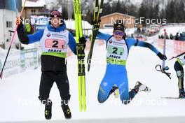 30.01.2022, Arber, Germany (GER): Emilien Claude (FRA), Lou Jeanmonnot (FRA), (l-r) - IBU Open European Championships Biathlon, single mixed relay, Arber (GER). www.nordicfocus.com. © Deubert/NordicFocus. Every downloaded picture is fee-liable.