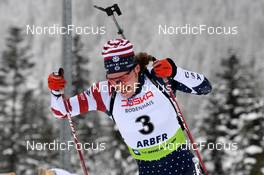 28.01.2022, Arber, Germany (GER): Luke Brown (USA) - IBU Open European Championships Biathlon, sprint men, Arber (GER). www.nordicfocus.com. © Deubert/NordicFocus. Every downloaded picture is fee-liable.
