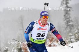 28.01.2022, Arber, Germany (GER): Martin Jaeger (SUI) - IBU Open European Championships Biathlon, sprint men, Arber (GER). www.nordicfocus.com. © Deubert/NordicFocus. Every downloaded picture is fee-liable.