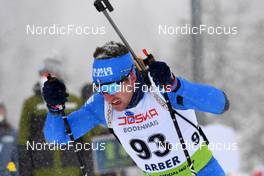 28.01.2022, Arber, Germany (GER): Michele Molinari (ITA) - IBU Open European Championships Biathlon, sprint men, Arber (GER). www.nordicfocus.com. © Deubert/NordicFocus. Every downloaded picture is fee-liable.