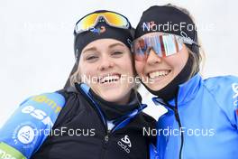 25.01.2022, Arber, Germany (GER): Sophie Chauveau (FRA), Oceane Michelon (FRA), (l-r) - IBU Open European Championships Biathlon, training, Arber (GER). www.nordicfocus.com. © Manzoni/NordicFocus. Every downloaded picture is fee-liable.