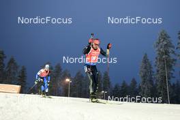 29.11.2022, Kontiolahti, Finland (FIN): Philipp Nawrath (GER), Rene Zahkna (EST), (l-r) - IBU World Cup Biathlon, individual men, Kontiolahti (FIN). www.nordicfocus.com. © Manzoni/NordicFocus. Every downloaded picture is fee-liable.