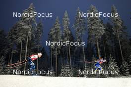29.11.2022, Kontiolahti, Finland (FIN): Heikki Laitinen (FIN), Denys Nasyko (UKR), (l-r) - IBU World Cup Biathlon, individual men, Kontiolahti (FIN). www.nordicfocus.com. © Manzoni/NordicFocus. Every downloaded picture is fee-liable.