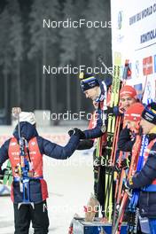 29.11.2022, Kontiolahti, Finland (FIN): Sturla Holm Laegreid (NOR), Martin Ponsiluoma (SWE), (l-r) - IBU World Cup Biathlon, individual men, Kontiolahti (FIN). www.nordicfocus.com. © Manzoni/NordicFocus. Every downloaded picture is fee-liable.