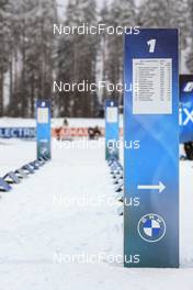04.12.2022, Kontiolahti, Finland (FIN): Event Feature: start gate - IBU World Cup Biathlon, pursuit men, Kontiolahti (FIN). www.nordicfocus.com. © Manzoni/NordicFocus. Every downloaded picture is fee-liable.