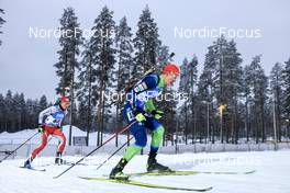 04.12.2022, Kontiolahti, Finland (FIN): Sebastian Stalder (SUI), Anton Vidmar (SLO), (l-r) - IBU World Cup Biathlon, pursuit men, Kontiolahti (FIN). www.nordicfocus.com. © Manzoni/NordicFocus. Every downloaded picture is fee-liable.