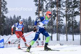 04.12.2022, Kontiolahti, Finland (FIN): Simon Eder (AUT), Alex Cisar (SLO), (l-r) - IBU World Cup Biathlon, pursuit men, Kontiolahti (FIN). www.nordicfocus.com. © Manzoni/NordicFocus. Every downloaded picture is fee-liable.