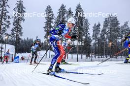 04.12.2022, Kontiolahti, Finland (FIN): Didier Bionaz (ITA), Eric Perrot (FRA), (l-r) - IBU World Cup Biathlon, pursuit men, Kontiolahti (FIN). www.nordicfocus.com. © Manzoni/NordicFocus. Every downloaded picture is fee-liable.