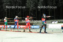 04.12.2022, Kontiolahti, Finland (FIN): Lou Jeanmonnot (FRA), Anna Maka (POL), Samuela Comola (ITA), (l-r) - IBU World Cup Biathlon, pursuit women, Kontiolahti (FIN). www.nordicfocus.com. © Manzoni/NordicFocus. Every downloaded picture is fee-liable.