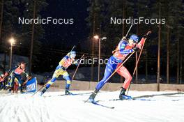 04.12.2022, Kontiolahti, Finland (FIN): Vanessa Voigt (GER), Johanna Skottheim (SWE), Julia Simon (FRA), (l-r) - IBU World Cup Biathlon, pursuit women, Kontiolahti (FIN). www.nordicfocus.com. © Manzoni/NordicFocus. Every downloaded picture is fee-liable.