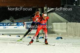 04.12.2022, Kontiolahti, Finland (FIN): Emma Lunder (CAN), Anna Weidel (GER), (l-r) - IBU World Cup Biathlon, pursuit women, Kontiolahti (FIN). www.nordicfocus.com. © Manzoni/NordicFocus. Every downloaded picture is fee-liable.