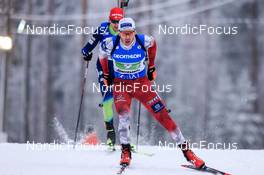 01.12.2022, Kontiolahti, Finland (FIN): Simon Eder (AUT) - IBU World Cup Biathlon, relay men, Kontiolahti (FIN). www.nordicfocus.com. © Manzoni/NordicFocus. Every downloaded picture is fee-liable.