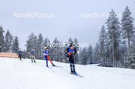 01.12.2022, Kontiolahti, Finland (FIN): Eric Perrot (FRA), Vetle Sjaastad Christiansen (NOR), (l-r) - IBU World Cup Biathlon, relay men, Kontiolahti (FIN). www.nordicfocus.com. © Manzoni/NordicFocus. Every downloaded picture is fee-liable.
