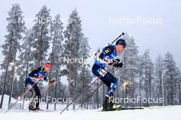 01.12.2022, Kontiolahti, Finland (FIN): Benedikt Doll (GER), Tarjei Boe (NOR) - IBU World Cup Biathlon, relay men, Kontiolahti (FIN). www.nordicfocus.com. © Manzoni/NordicFocus. Every downloaded picture is fee-liable.