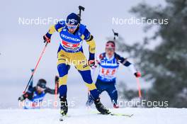 01.12.2022, Kontiolahti, Finland (FIN): Peppe Femling (SWE) - IBU World Cup Biathlon, relay men, Kontiolahti (FIN). www.nordicfocus.com. © Manzoni/NordicFocus. Every downloaded picture is fee-liable.
