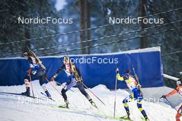 01.12.2022, Kontiolahti, Finland (FIN): Deedra Irwin (USA), Anna Weidel (GER), Linn Persson (SWE), (l-r) - IBU World Cup Biathlon, relay women, Kontiolahti (FIN). www.nordicfocus.com. © Manzoni/NordicFocus. Every downloaded picture is fee-liable.