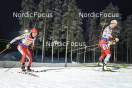 01.12.2022, Kontiolahti, Finland (FIN): Aita Gasparin (SUI), Julia Schwaiger (AUT), (l-r) - IBU World Cup Biathlon, relay women, Kontiolahti (FIN). www.nordicfocus.com. © Manzoni/NordicFocus. Every downloaded picture is fee-liable.