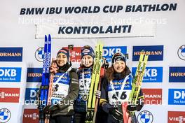 03.12.2022, Kontiolahti, Finland (FIN): Lisa Vittozzi (ITA), Lisa Theresa Hauser (AUT), Linn Persson (SWE), (l-r) - IBU World Cup Biathlon, sprint women, Kontiolahti (FIN). www.nordicfocus.com. © Manzoni/NordicFocus. Every downloaded picture is fee-liable.