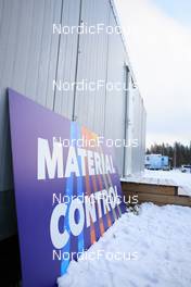 26.11.2022, Kontiolahti, Finland (FIN): Event Feature: Entrance to the material control - IBU World Cup Biathlon, training, Kontiolahti (FIN). www.nordicfocus.com. © Manzoni/NordicFocus. Every downloaded picture is fee-liable.