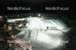 26.11.2022, Kontiolahti, Finland (FIN): Event Feature: Stadium overview during preparation at night - IBU World Cup Biathlon, training, Kontiolahti (FIN). www.nordicfocus.com. © Manzoni/NordicFocus. Every downloaded picture is fee-liable.