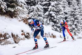 11.12.2022, Hochfilzen, Austria (AUT): Sturla Holm Laegreid (NOR), Emilien Jacquelin (FRA), (l-r) -  IBU World Cup Biathlon, pursuit men, Hochfilzen (AUT). www.nordicfocus.com. © Manzoni/NordicFocus. Every downloaded picture is fee-liable.