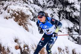 11.12.2022, Hochfilzen, Austria (AUT): Justus Strelow (GER) -  IBU World Cup Biathlon, pursuit men, Hochfilzen (AUT). www.nordicfocus.com. © Manzoni/NordicFocus. Every downloaded picture is fee-liable.