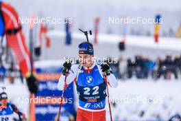 11.12.2022, Hochfilzen, Austria (AUT): Niklas Hartweg (SUI) -  IBU World Cup Biathlon, pursuit men, Hochfilzen (AUT). www.nordicfocus.com. © Manzoni/NordicFocus. Every downloaded picture is fee-liable.