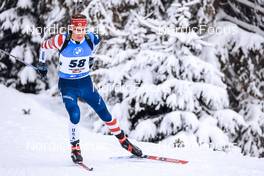 11.12.2022, Hochfilzen, Austria (AUT): Paul Schommer (USA) -  IBU World Cup Biathlon, pursuit men, Hochfilzen (AUT). www.nordicfocus.com. © Manzoni/NordicFocus. Every downloaded picture is fee-liable.