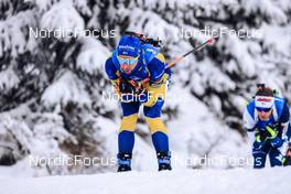 11.12.2022, Hochfilzen, Austria (AUT): Jesper Nelin (SWE) -  IBU World Cup Biathlon, pursuit men, Hochfilzen (AUT). www.nordicfocus.com. © Manzoni/NordicFocus. Every downloaded picture is fee-liable.