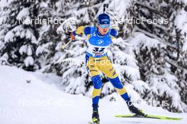 11.12.2022, Hochfilzen, Austria (AUT): Emil Nykvist (SWE) -  IBU World Cup Biathlon, pursuit men, Hochfilzen (AUT). www.nordicfocus.com. © Manzoni/NordicFocus. Every downloaded picture is fee-liable.