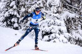 11.12.2022, Hochfilzen, Austria (AUT): Justus Strelow (GER) -  IBU World Cup Biathlon, pursuit men, Hochfilzen (AUT). www.nordicfocus.com. © Manzoni/NordicFocus. Every downloaded picture is fee-liable.