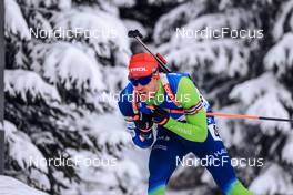 11.12.2022, Hochfilzen, Austria (AUT): Alex Cisar (SLO) -  IBU World Cup Biathlon, pursuit men, Hochfilzen (AUT). www.nordicfocus.com. © Manzoni/NordicFocus. Every downloaded picture is fee-liable.