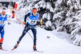 11.12.2022, Hochfilzen, Austria (AUT): Benedikt Doll (GER) -  IBU World Cup Biathlon, pursuit men, Hochfilzen (AUT). www.nordicfocus.com. © Manzoni/NordicFocus. Every downloaded picture is fee-liable.