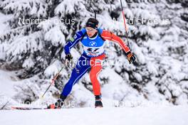11.12.2022, Hochfilzen, Austria (AUT): Fabien Claude (FRA) -  IBU World Cup Biathlon, pursuit men, Hochfilzen (AUT). www.nordicfocus.com. © Manzoni/NordicFocus. Every downloaded picture is fee-liable.