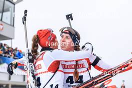 10.12.2022, Hochfilzen, Austria (AUT): Aita Gasparin (SUI), Lena Haecki-Gross (SUI), (l-r) -  IBU World Cup Biathlon, pursuit women, Hochfilzen (AUT). www.nordicfocus.com. © Manzoni/NordicFocus. Every downloaded picture is fee-liable.