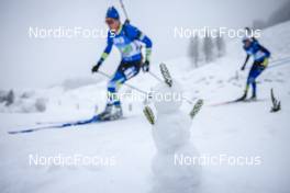 10.12.2022, Hochfilzen, Austria (AUT): Event Feature: Snowman on the track -  IBU World Cup Biathlon, relay men, Hochfilzen (AUT). www.nordicfocus.com. © Manzoni/NordicFocus. Every downloaded picture is fee-liable.